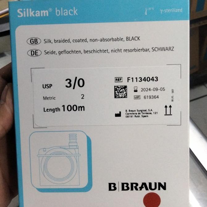 benang silk 3.0 B-Braun / silkam 3.0 B-Braun