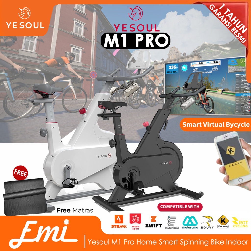 Yesoul M1 Pro Home Smart Spinning Bike Indoor Sepeda Fitness RESMI app zwift