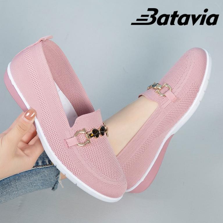 BOOMING Batavia Shoes Sepatu Flat Wanita Rajut Import Terbaru A6