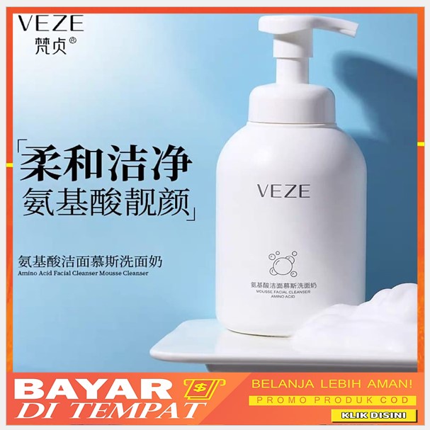 Veze Mousse Facial Cleanser Amino Acid Pembersih Wajah Asam Amino 450ml