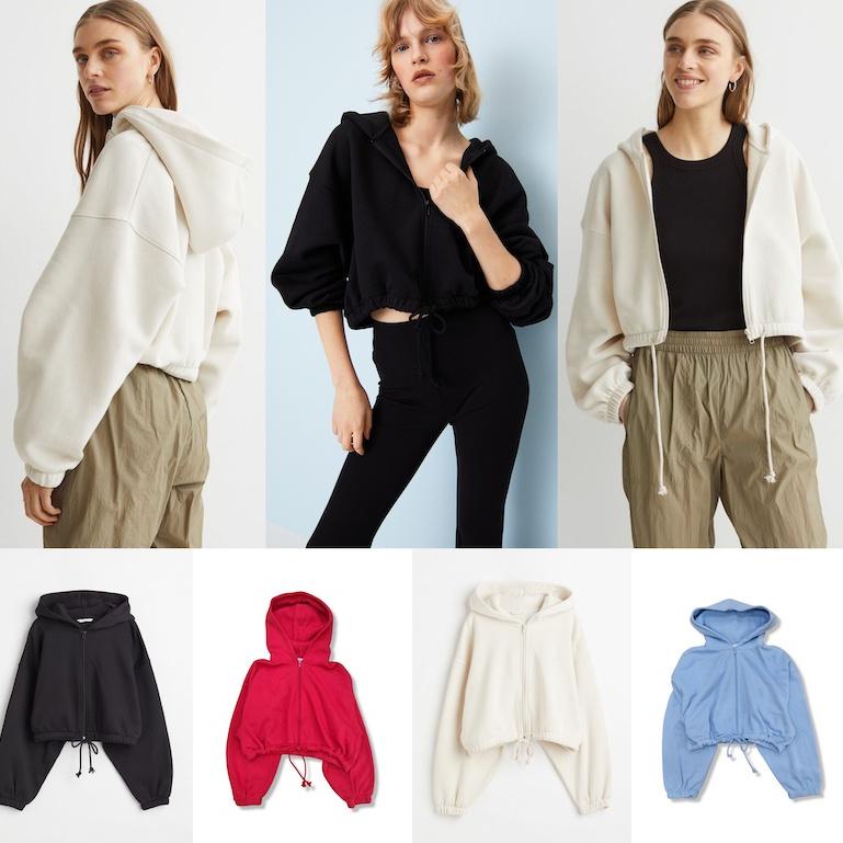 PALING DIMINATI HM Drawstring Zipper Hoodie - Sweater Crop - Jacket Zipper - 3382