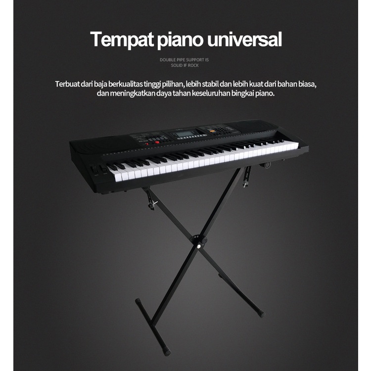 Rak piano berbentuk X / Rak universal untuk organ elektronik / Bingkai organ elektronik yang tebal / universal untuk organ elektronik