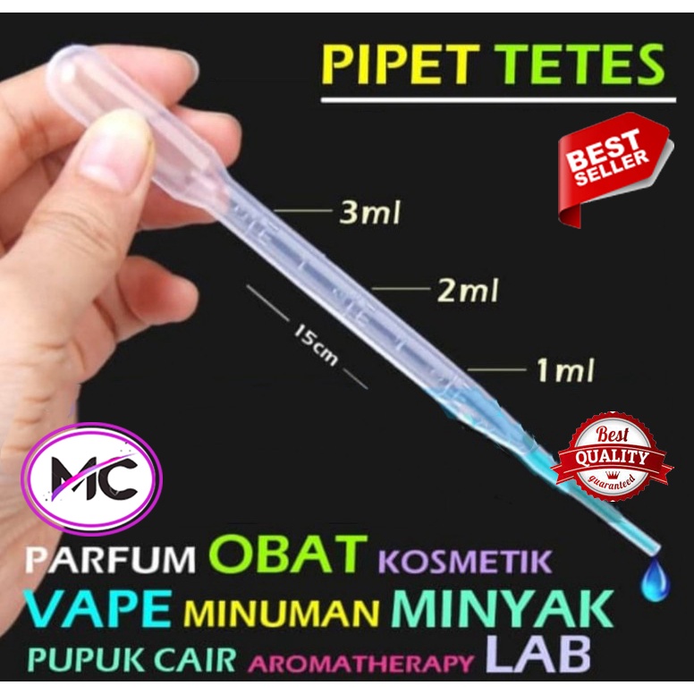 Pipet plastik Takar Kultur Artemia 3ml Juga Untuk Campuran Ukuran Dosis Pelet Ikan Cupang Guppy