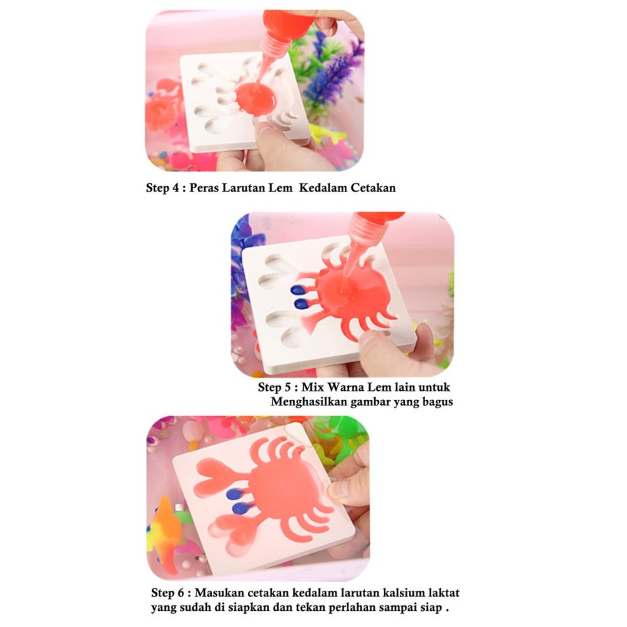 Mainan DIY cetakan magic jelly, Jelly crystal mould,Mainan kreatifitas