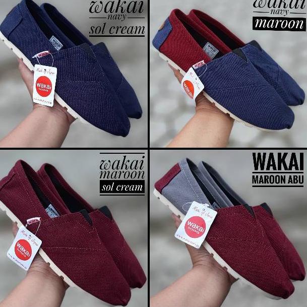 LANGSUNG KIRIM Sepatu WAKAI slip on pria wanita original