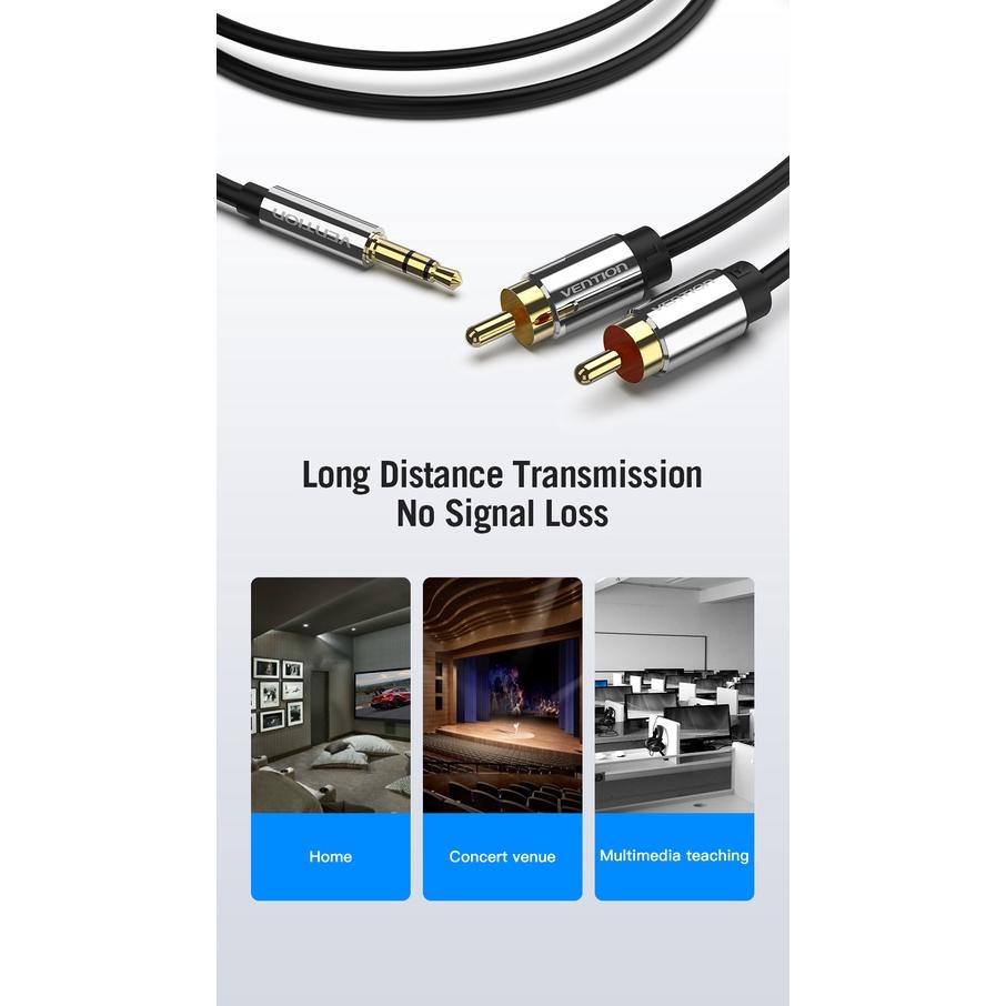 VENTION KABEL AUDIO 3.5MM TO RCA 2 MALE FOR SPEAKER ARC19 PROMO