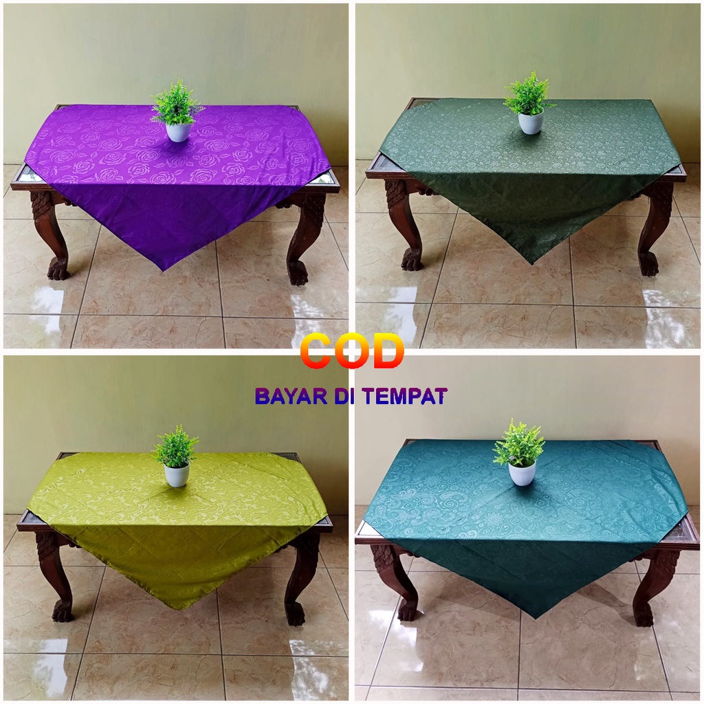 ✅COD Taplak Meja Ruang Tamu 100x100 Kain Katun Aneka Warna Polos Home Decor Dekorasi Perlengkapan Rumah