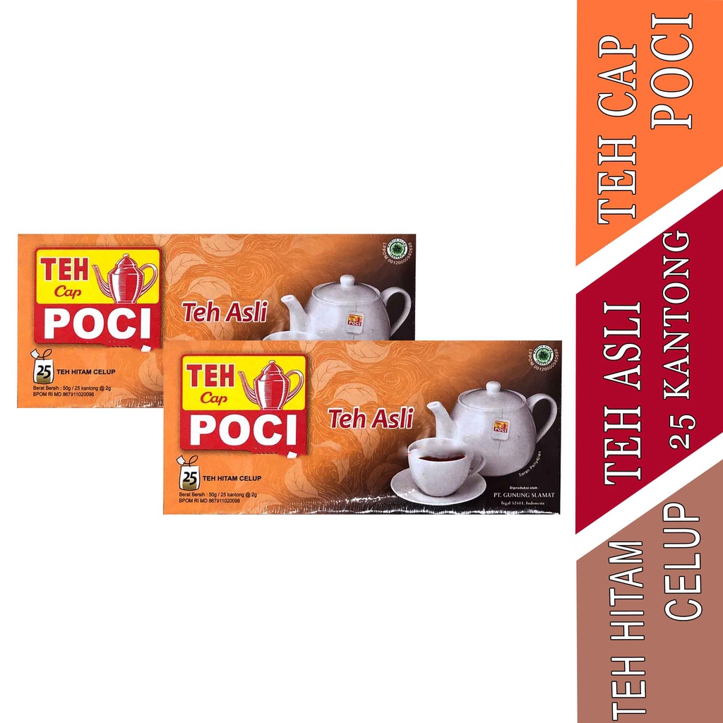 

Teh Hitam Celup- Teh Cap Poci- Teh Asli- 50gr- 25 cup