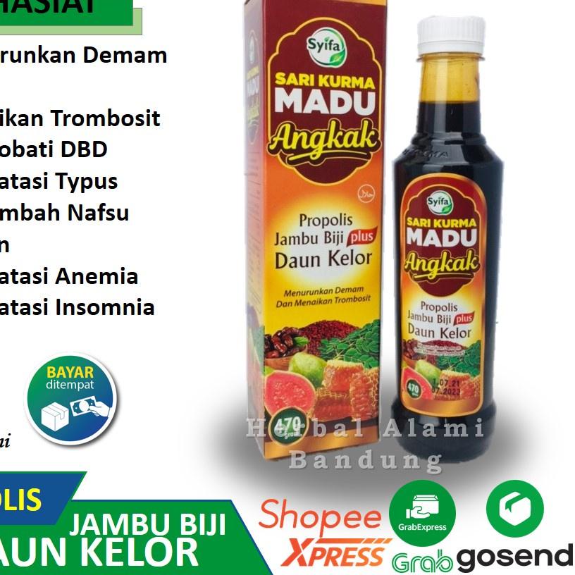 

◊ Sari Kurma ANGKAK Propolis Jambu Biji Plus Daun Kelor / Ubi Jalar 470 Gram ✱
