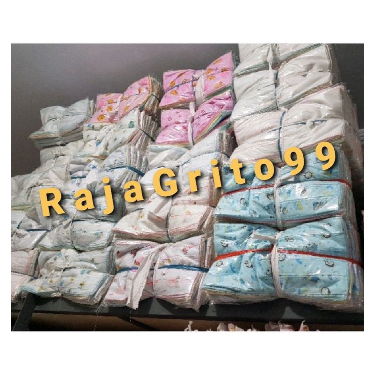 gurita bayi putih polos besar TR Isi 1 Lusin / 12 pcs Grita bayi TR Large / grito ikat bayi / gurita tali TR Putih - Grosir