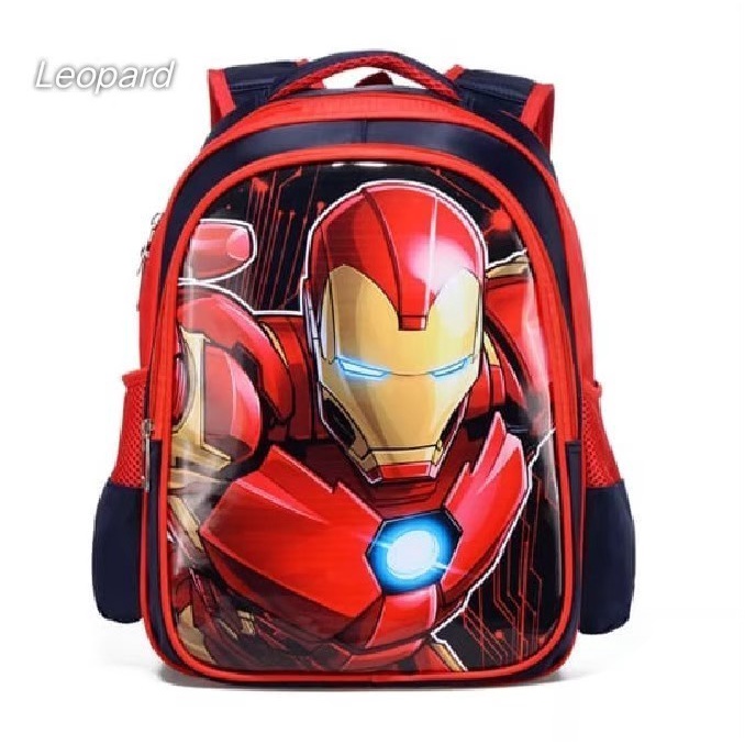 Tas Ransel Anak Sekolah Laki-laki Tk Sd Motif Spiderman dan Iron Man Printing