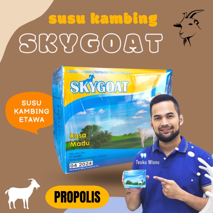 

(4 BOX) Skygoat Propolis | Susu Kambing Etawa Skygoat | Skygoat Plus Propolis | Skygot Susu Kambing