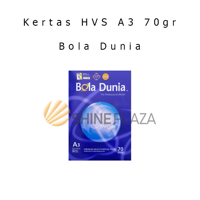 

Kertas HVS A3 70gr Bola Dunia - Kertas Fotocopy Putih A3 70gsm