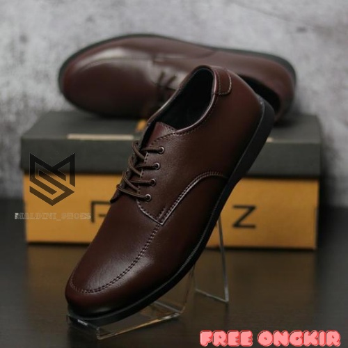 MODRIK BLACK BROWN - SepatuFormal Pantofel pria Resmi Formal Hitam Coklat Kuliah Pesta Kondangan Kerja PNS Guru slip on pria Terbaru Kekinian Trendy