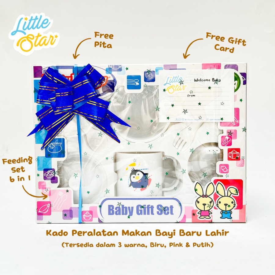 Lusty Bunny 6in1 Feeding Set Parsel Lahir Peralatan Makan Bayi Newborn