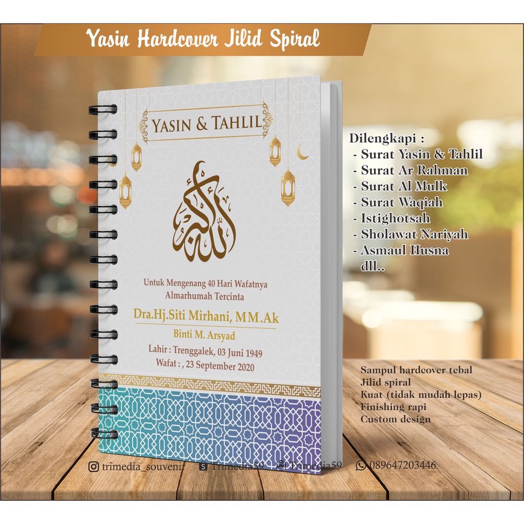 BUKU YASIN l BUKU YASIN HARDCOVER SPIRAL 192 artpaper