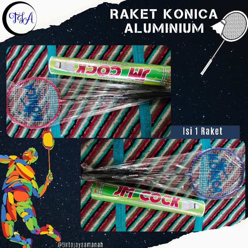 RAKET KONICA ALUMINIUM RINGAN 1 raket batminton