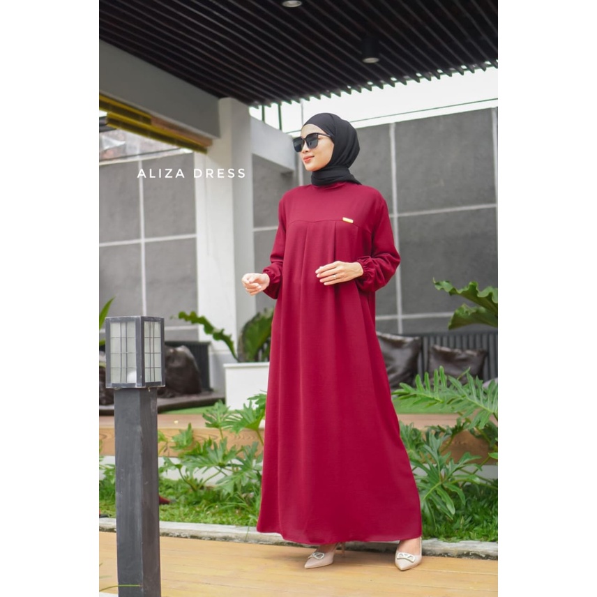 ALIZA DRESS MUSLIM CRINKLE|DRESS KONDANGAN