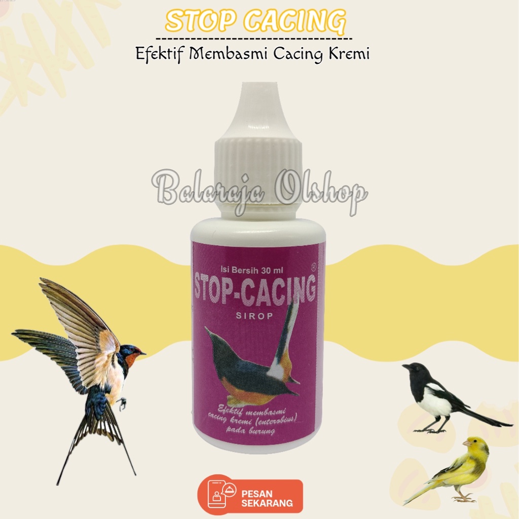 Obat Cacing Burung - Stop Cacing 30 Ml - Efektif Efisien Basmi Cacing Pada Burung