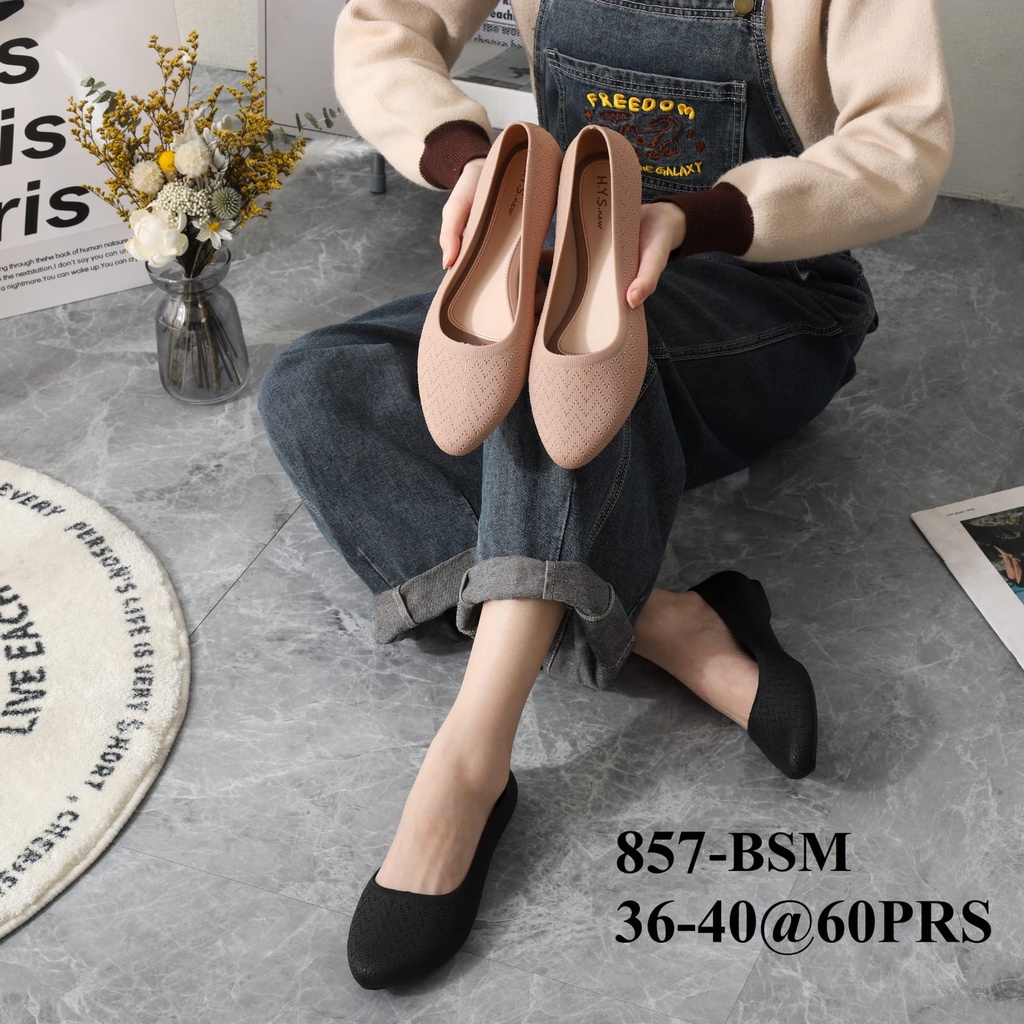 Sepatu Wanita Terbaru/Sepatu Balet Karet Jelly HYS 857/Sepatu Flat Shoes
