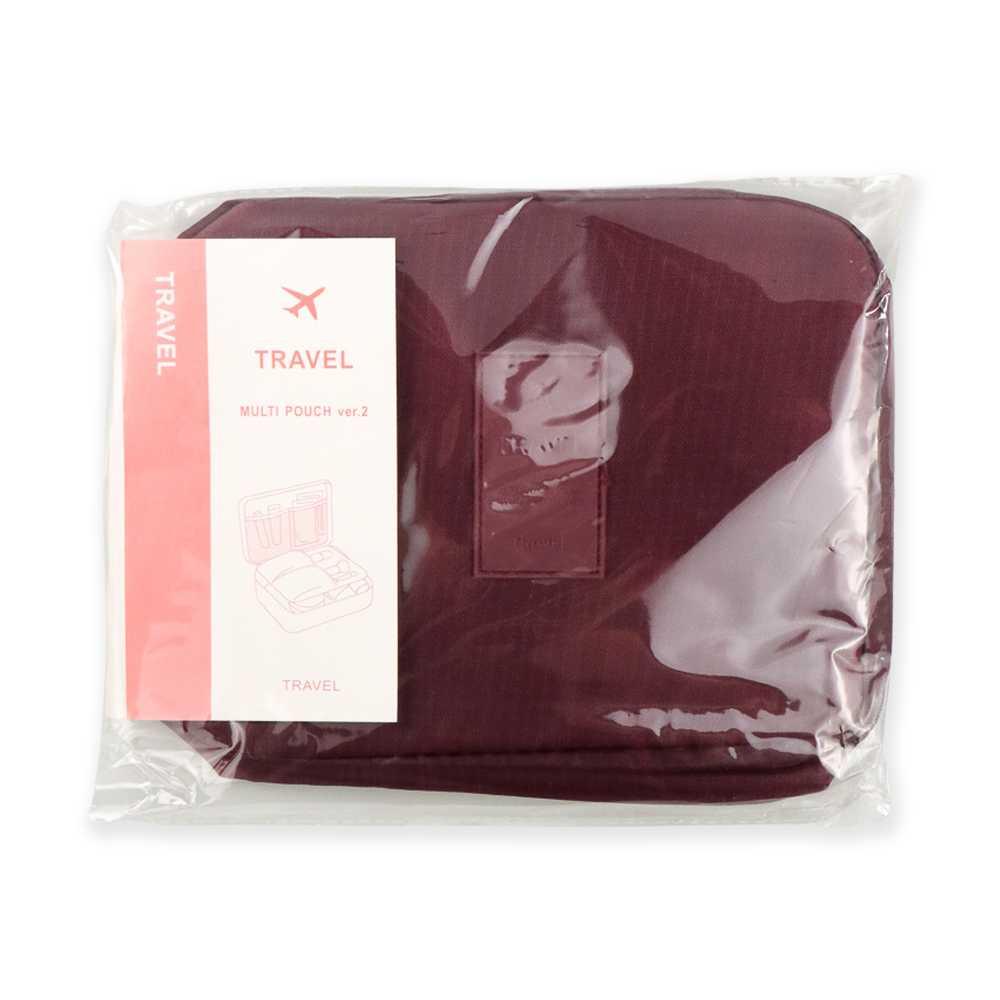 Tas Travel Bag in Bag Organizer Make Up Kosmetik - XZ-8012 - Dark Red