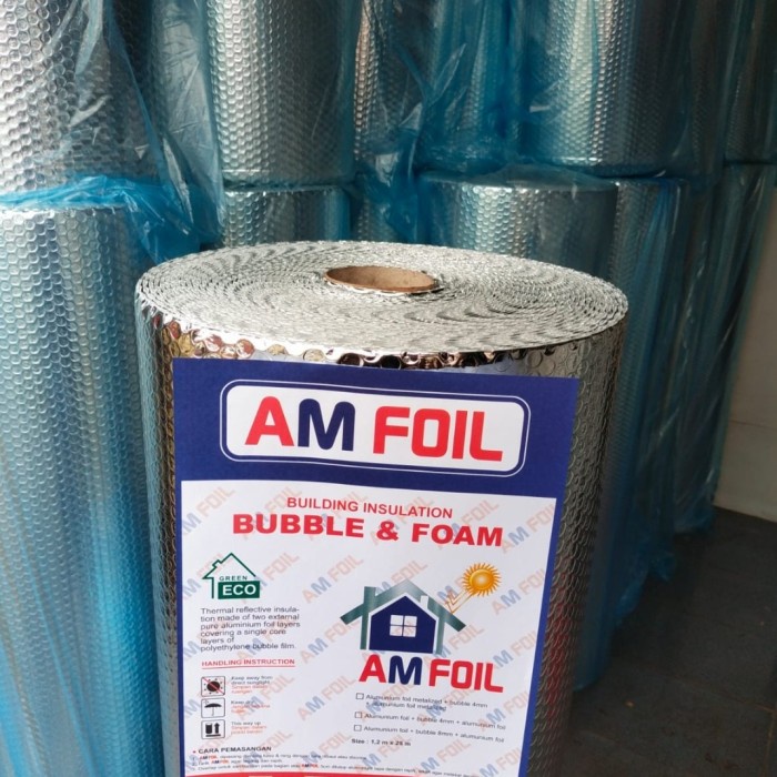 favorit] Alumunium Bubble Foil Peredam Panas Atap Rumah 4mm Double Side