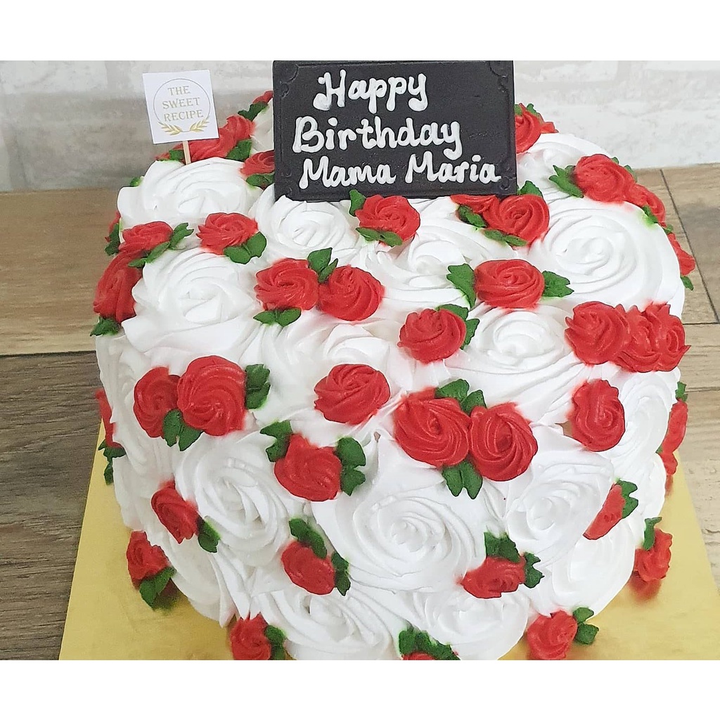

Ombre rose Cake Red and White