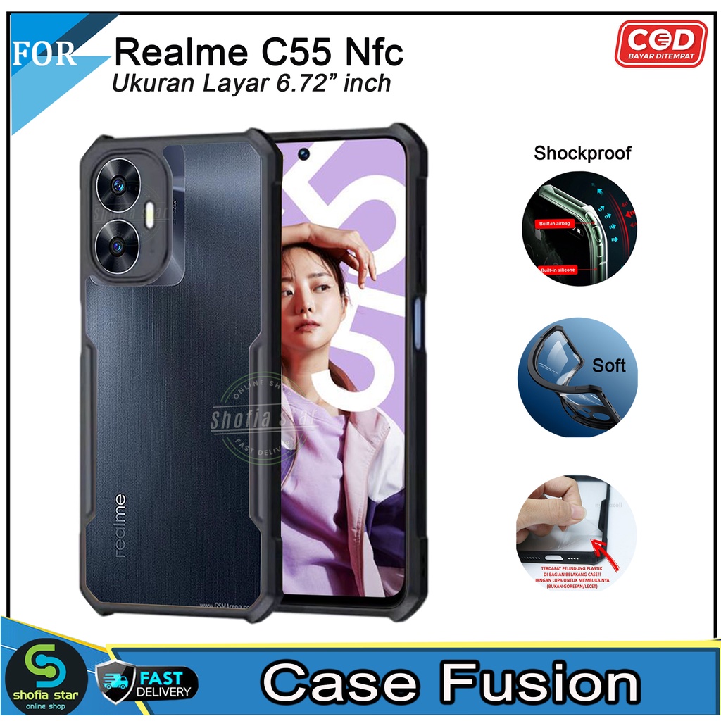 Promo Case Realme C55 Nfc C53 Nfc Softcase Fusion Shockproof Transparan Protect Casing