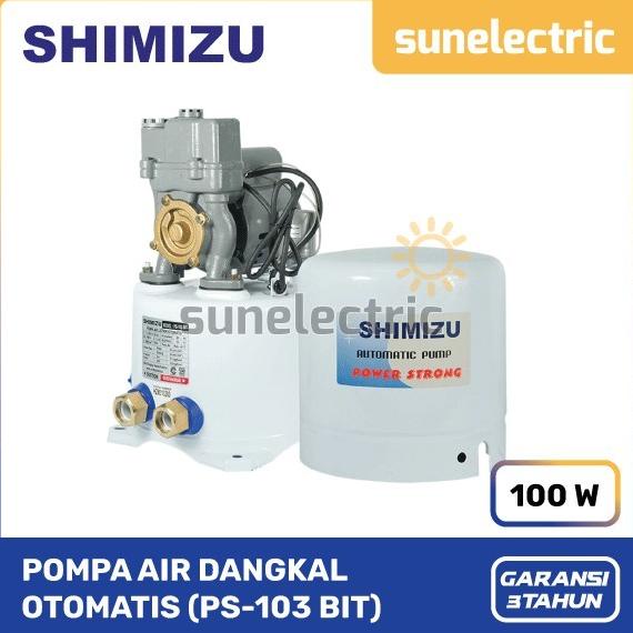 Shimizu Ps-103 Pompa Air Dangkal (100 W) Daya Hisap 9 Meter Otomatis Qelvay