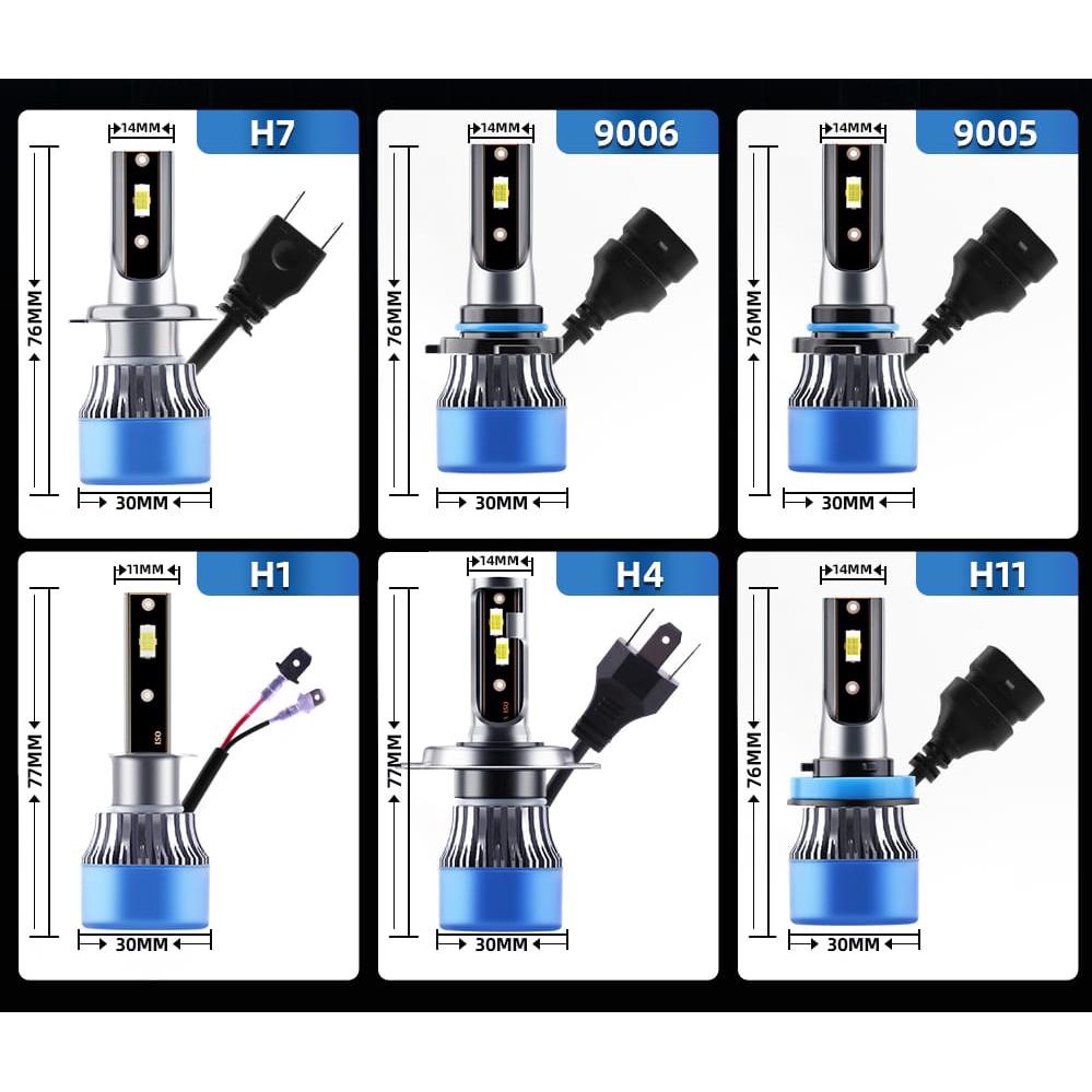 LAMPU LED FOGLAMP HEADLAMP MOBIL H11 H9 H8 H16 HB3 9005 HB4 9006 H7 HIR2 CSP CHIPS SEPASANG