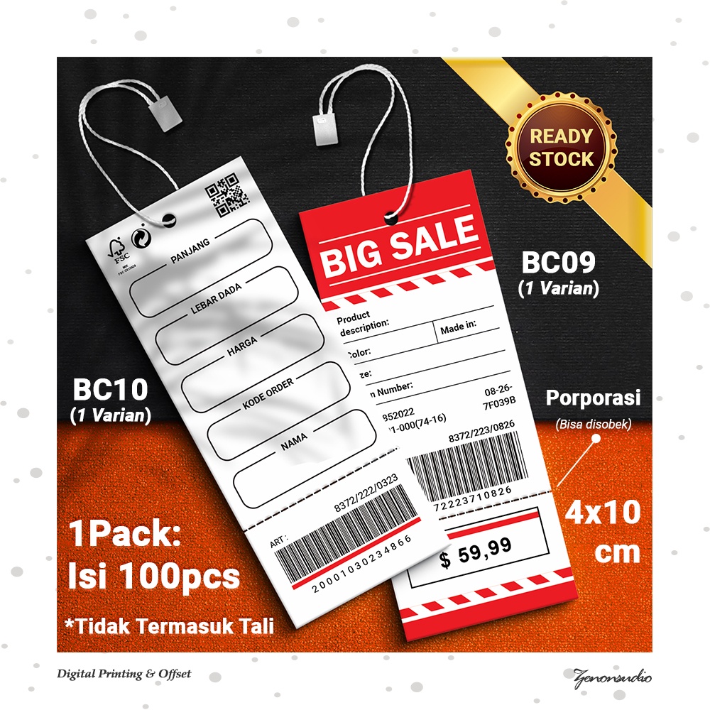 

Hangtag Barcode Harga Merk Import Korea Japan Ready Stock (Uk Besar)