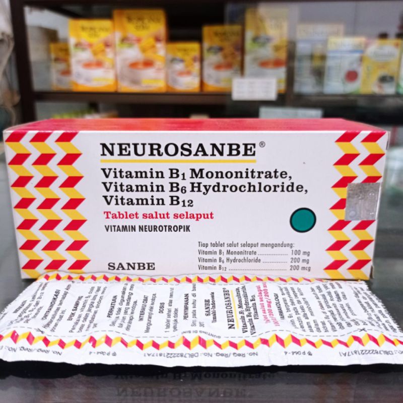 NEUROSANBE VITAMIN B1,B6,B12 1 STRIP @10 TABLET