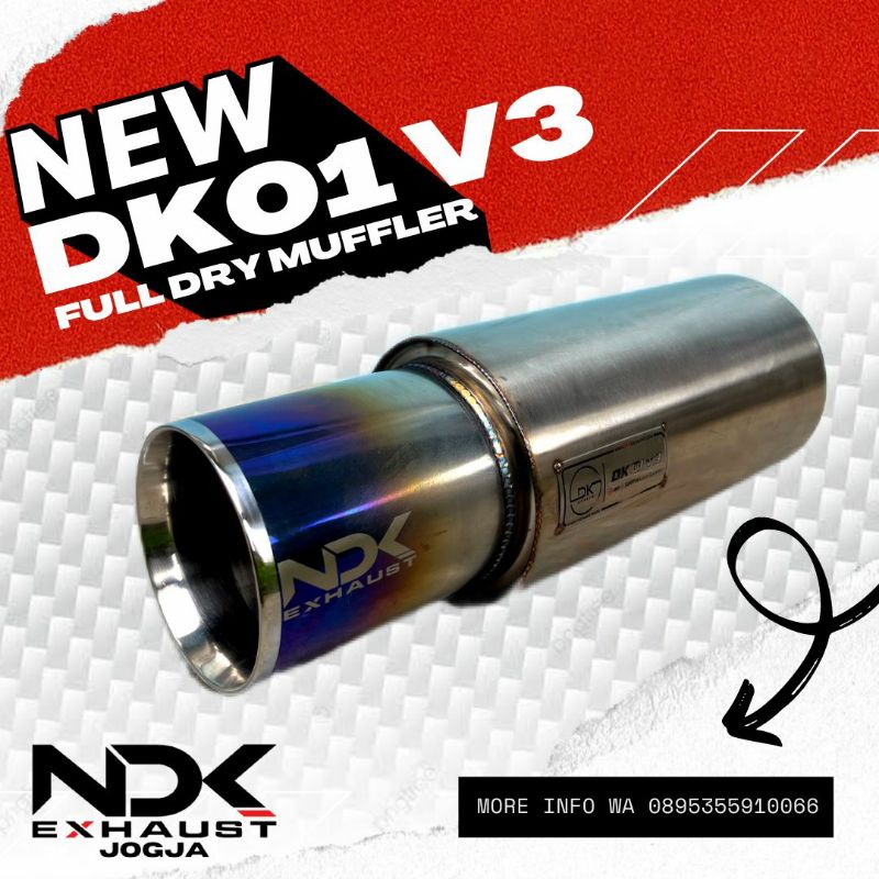 Muffler NDK Exhaust DK01 V3 (full dry)