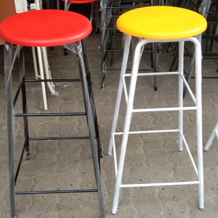 Terlaris Kursi Baso Bangku Bar Plastik Bulat Tinggi 75Cm
