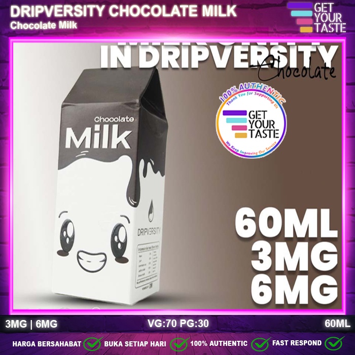 Liquid Dripversity Chocolate Milk 60ML by Dripstate ID