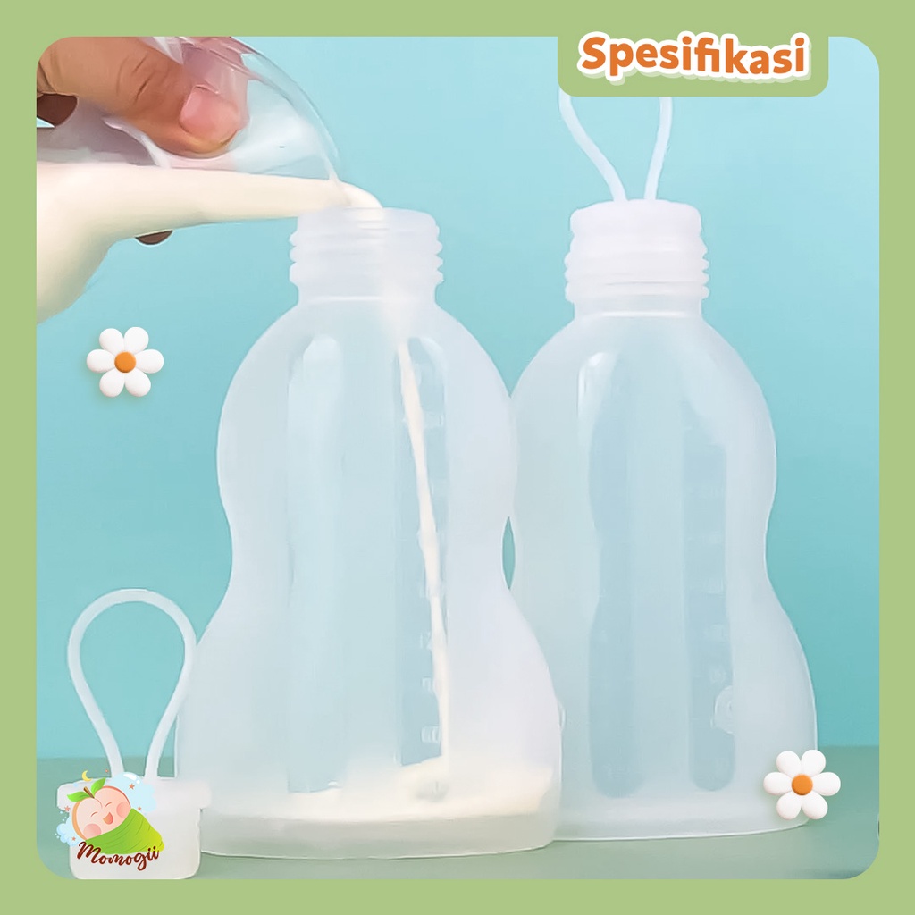 MOMOGII Kantong Asi Silikon Juice Reusable Breastmilk Bag  FREE PEMBERSIH BOTOL