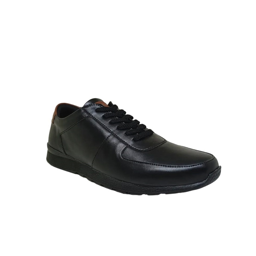 GUSTOV FULL BLACK | Sepatu Pria Ukuran Besar Gede Jumbo 39-44 Sneakers Casual Cowo Big Size Skate