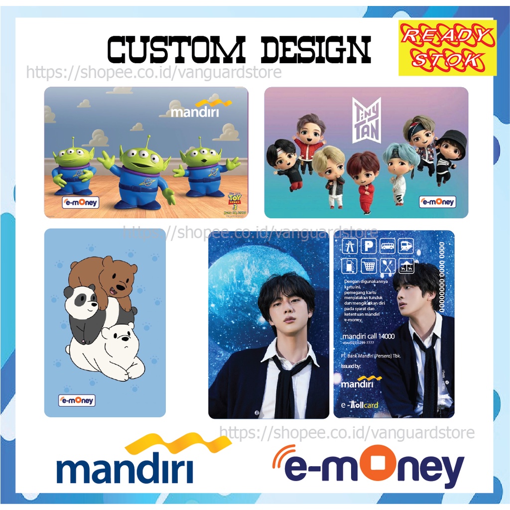 CUSTOM DESIGN KARTU EMONEY MANDIRI  KARTU E MONEY E TOLL