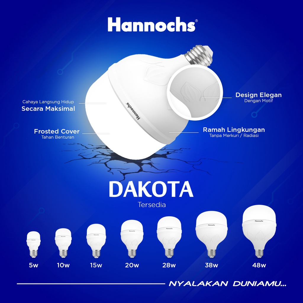 Lampu Led Hannochs Dakota bergaransi 10w 10 watt