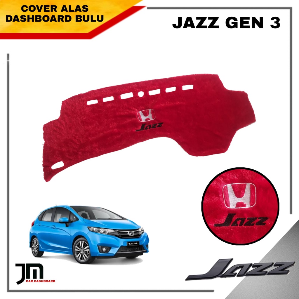 Cover alas karpet dashboard honda jazz / jazz rs generasi 3 GK5 2014 bulu bordir