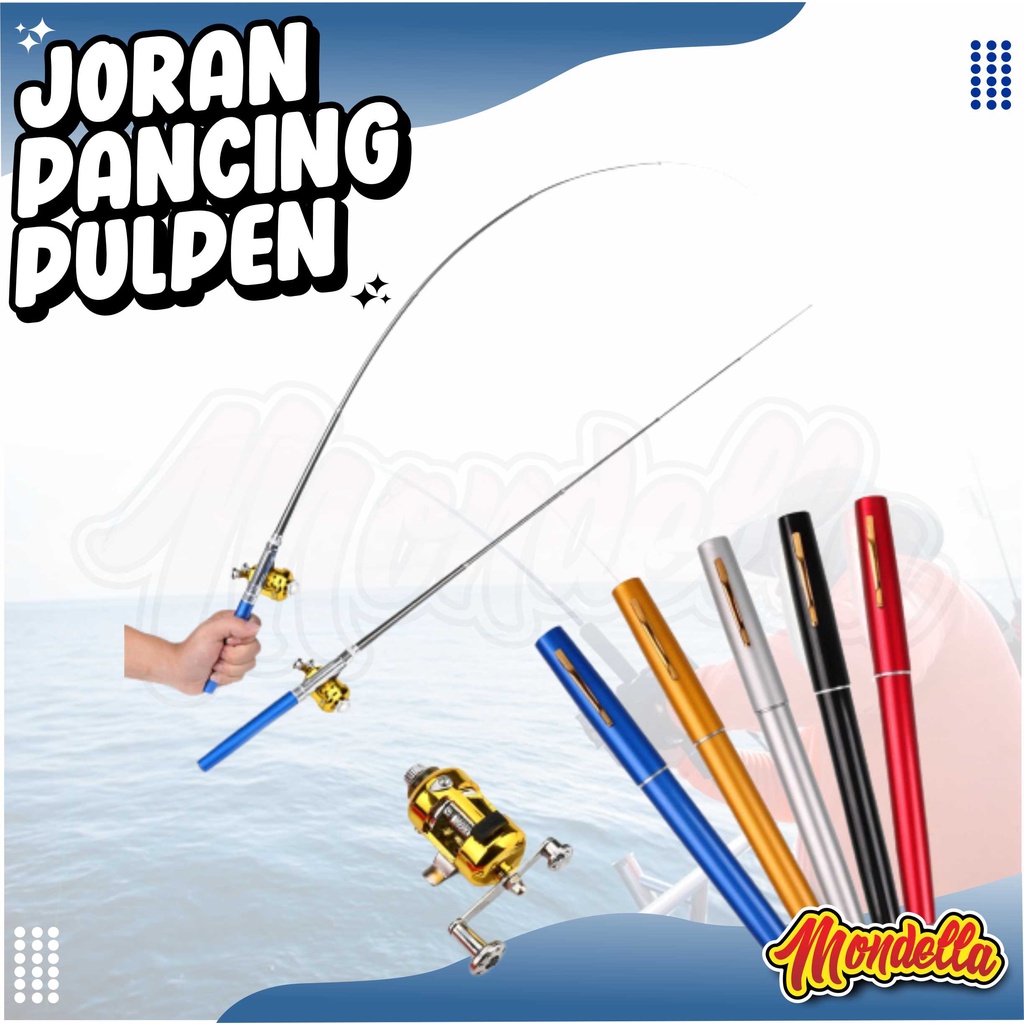 Alat Pancing Mini Joran Pancing Pena Mini Joran Reel Pancing Satu Set Mini Fishing Rod Pena Portable