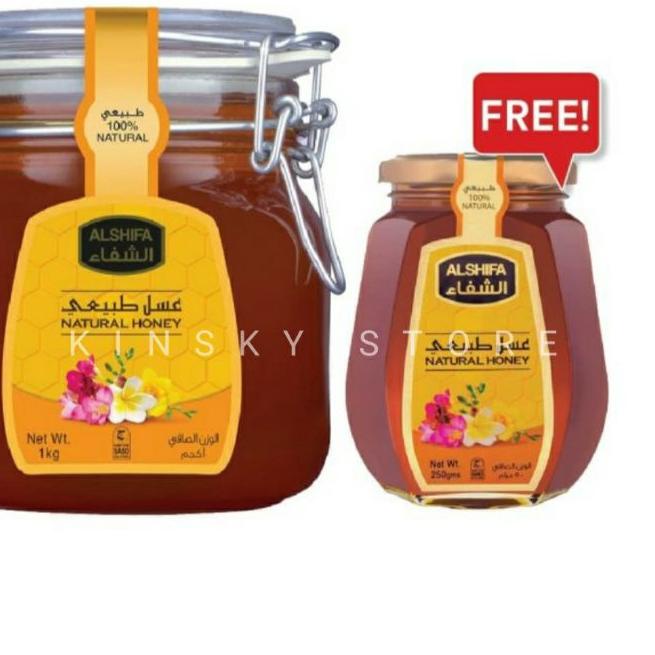 

❀ Al Shifa 1kg Free 250gr/Alshifa 1 kg Free 250 gr Natural Honey ♢