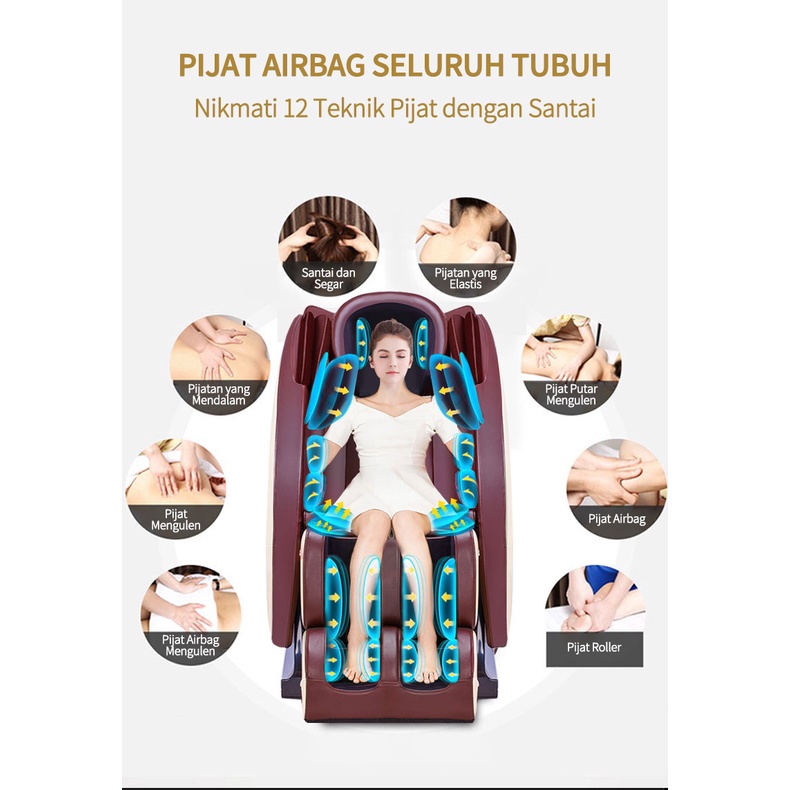 (Gratis)Harga Khusus!Kursi Pijat Musik Premium / Kapsul Ruang Angkasa Nol Gravity Full Body Wrap Kursi Pijat Cerdas / Motor Garansi Dua Tahun