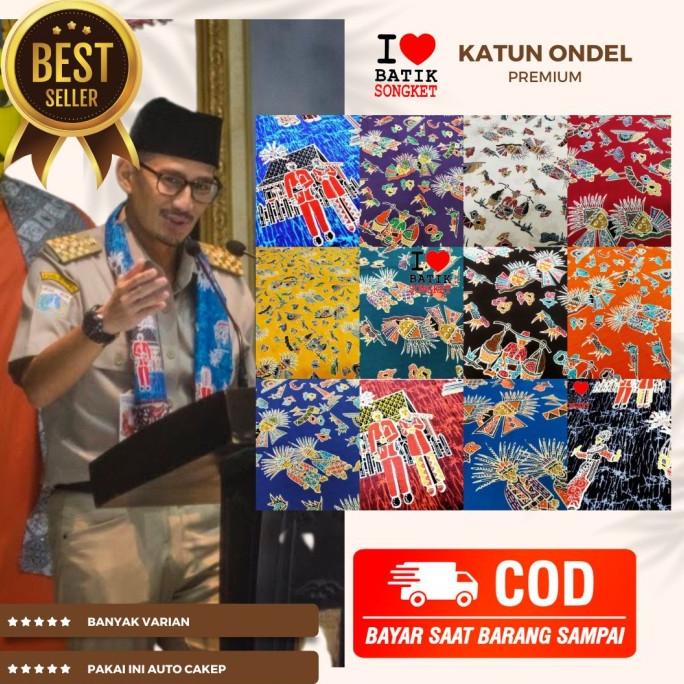KATUN ONDEL BAHAN KAIN BATIK ADAT BETAWI MONAS JAKARTA HALUS PREMIUM