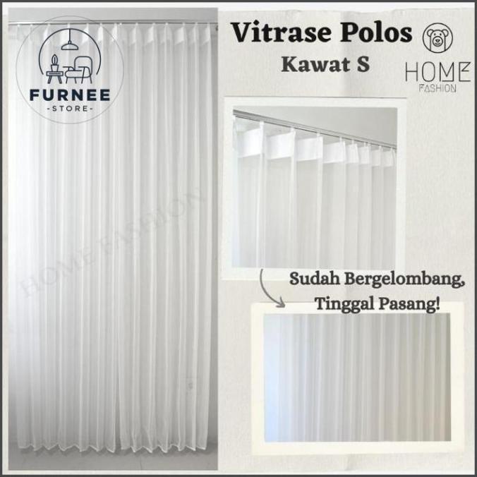 Furnee - Vitrase Gorden Vitrase Polos Dalaman Gorden Vitrase Tebal