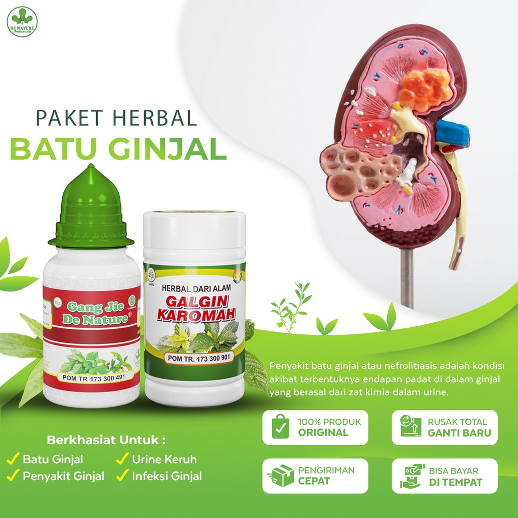 Obat Batu Ginjal - Kencing Batu Galgin Karomah dan Gang Jie De Nature