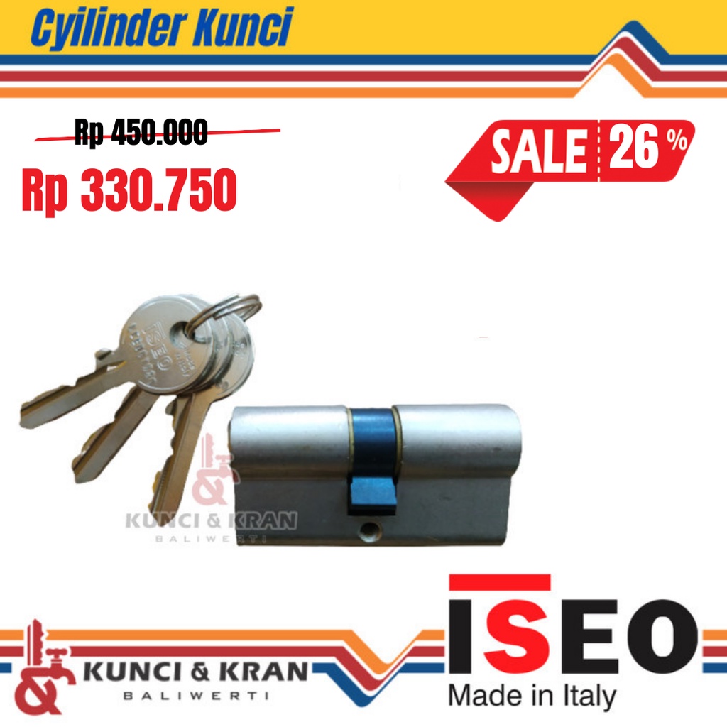 Silinder kunci Pintu Iseo 60 SN Double cylinder Kunci Pintu Rumah Iseo