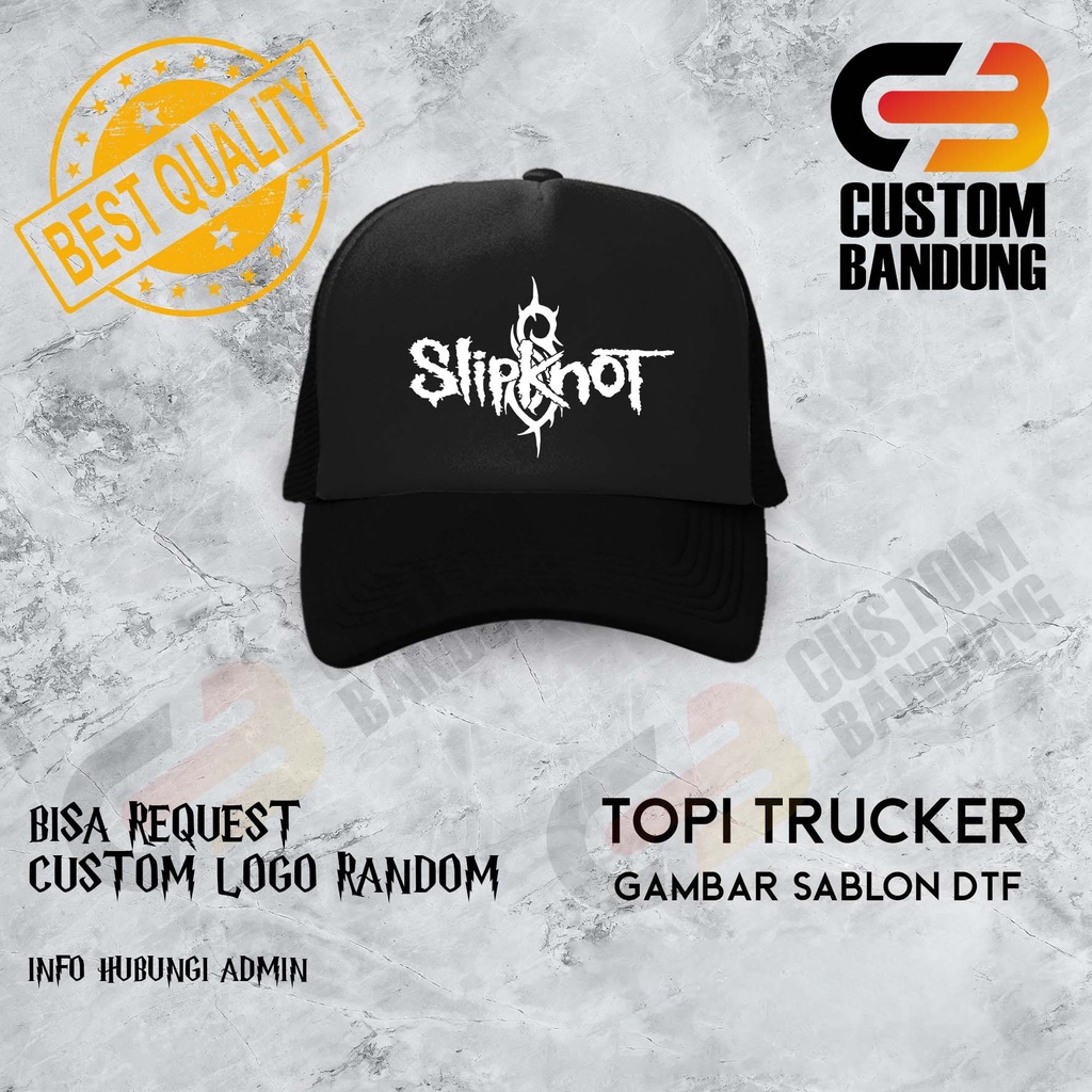 Topi Trucker SLIPKNOT Pria Wanita Topi Jaring Aura Jala Trucker Cap Bisa Tulis Nama Bisa COD Original High Premium Quality