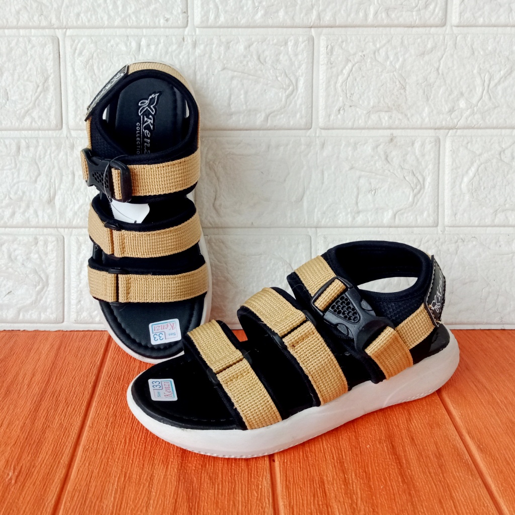 Sandal Anak Perempuan Let Gunung Kenzi Size 31-40 Hitam