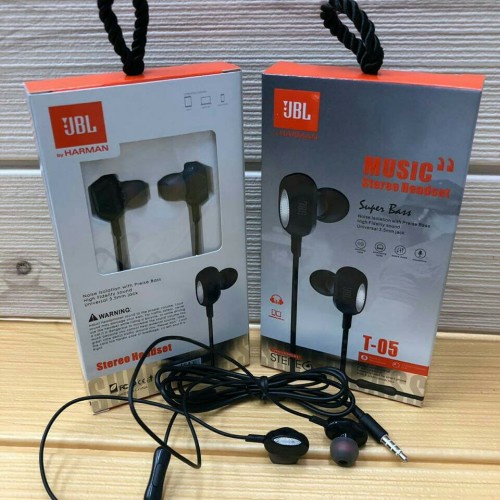 Handsfree Earphone JBL T-05 Super Bass Stereo Headset